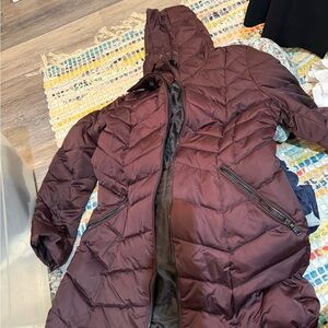 Zara Burgundy Quilted Jacket